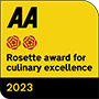 AA 2 rosette award for culinary excellence